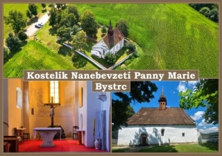 66000696 Pohlednice Kostelík Nanebevzetí Panny Marie - Bystrc