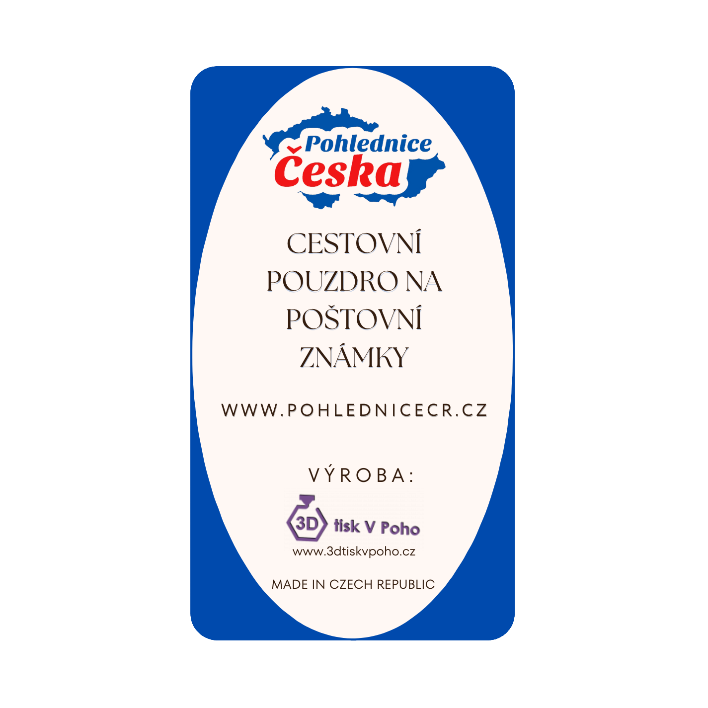 Cestovní pouzdro na poštovní známku - energetický štítek